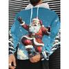 Herren 3D Weihnachtsmann Aufdruck Kapuzenpullover Hoodie Pullover Weihnachten Damen Freizeit Winterkleidung Kostümpartys