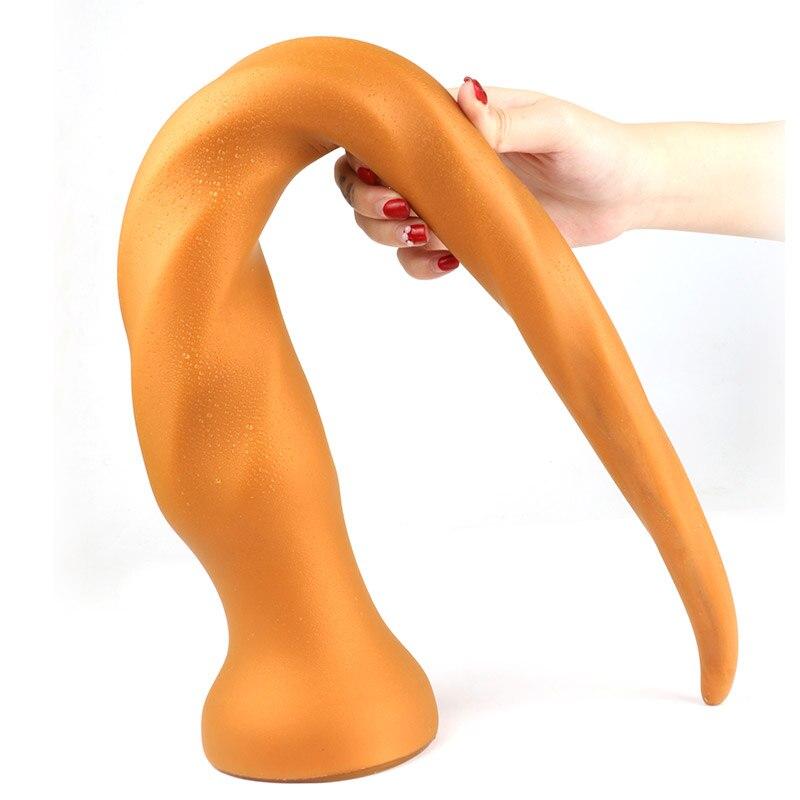 Extended Butt Plug Soft Silicone Masturbator Anal Expander Sex Toys Realistic Penis Strap On Dick Fisting BDSM Dragon Dildo
