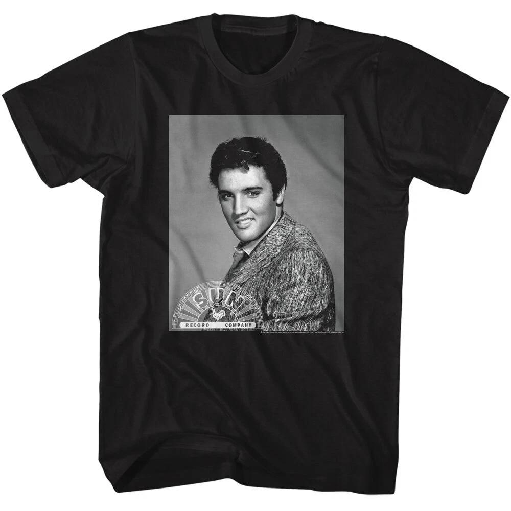 Elvis Presley Vintage Portrait Sun Records King Of Rock & Roll Men s T Shirt S