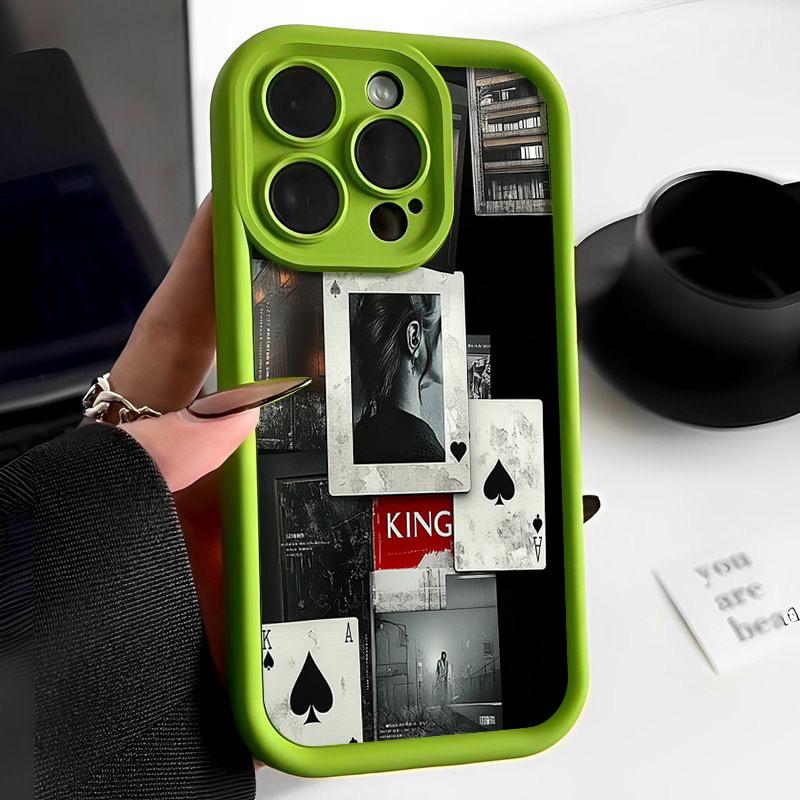 Мягкий силиконовый чехол с рисунком туза пик для iPhone 16 Pro Max 15 Plus 14 13 Pro 12 — фото 14