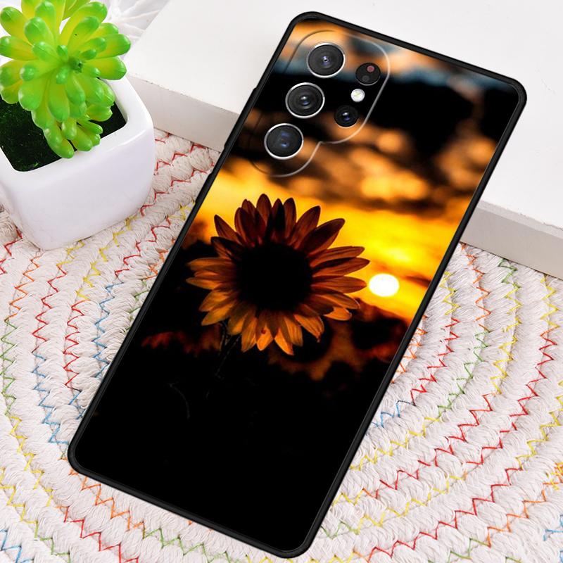Sunflower Summer TPU Phone Case For Samsung Galaxy note 10 pro S26 S25 S24 S23 S22 Ultra Plus S21 FE S20 Shockproof Cover