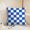 Fashion CCheckerboard Plaid Cushion Cover Plush Fabric Soft Double Sided Print Sofa Cushion Cover Throw Pillow Covers