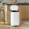 Kitchen Bin, 30 L, Pedal, Removable Inner Bucket, Soft-Close Lid, 36.5 x 31 x 61 cm, White