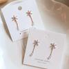 Women's Long Drop Cubic Raindrop Earrings