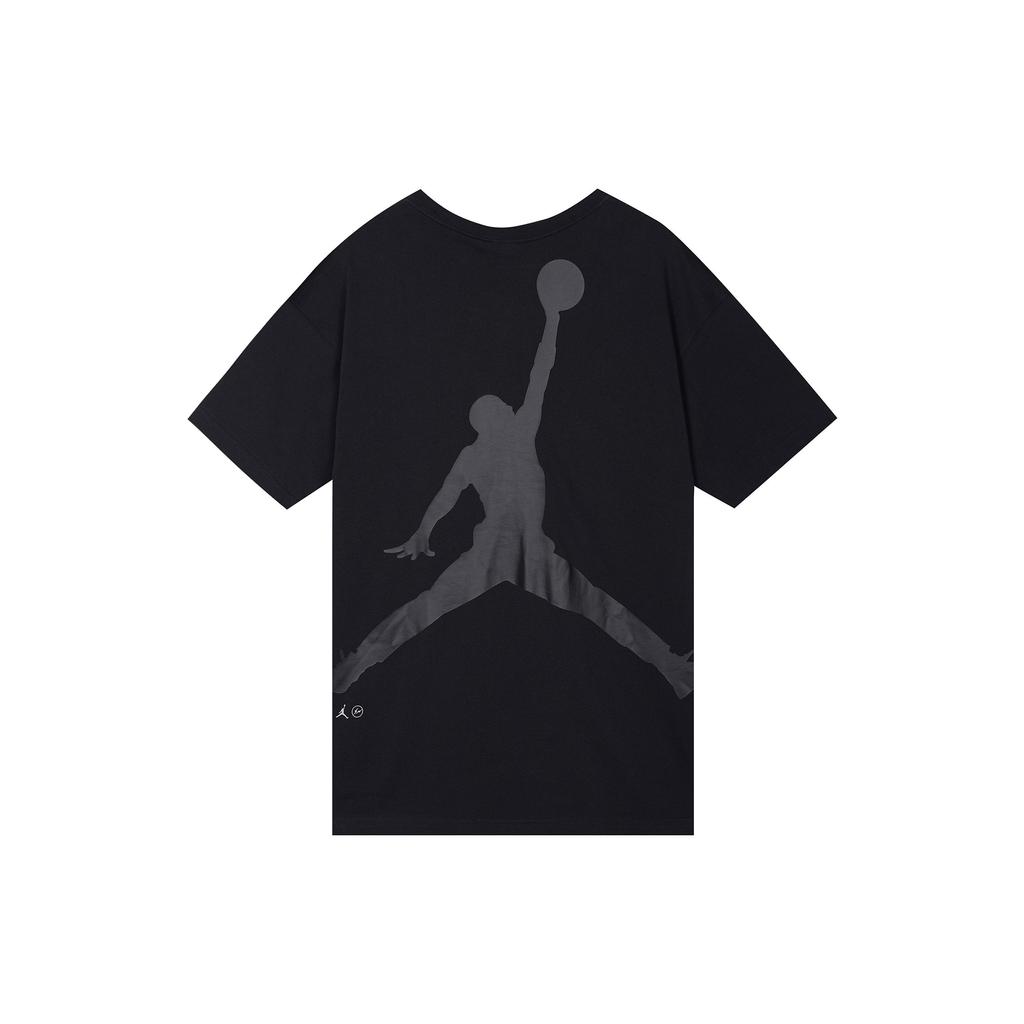 Jordan X Fragment Design Collaborative Pure Color Round Neck Short Sleeve T-Shirt Men Tops Black DA2986-010