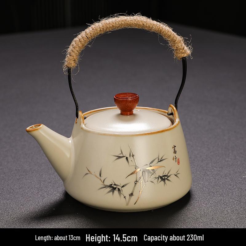 Ru Porcelain Xishi Teapot: Elegant Ceramic for Home Brewing and Gongfu Tea Rituals