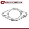 HEROFFIX 2 Pcs Car Exhaust Pipe Gasket Reinforced High Temperature Resistant Flange Gasket 2 Bolts 2.0" Rhombus