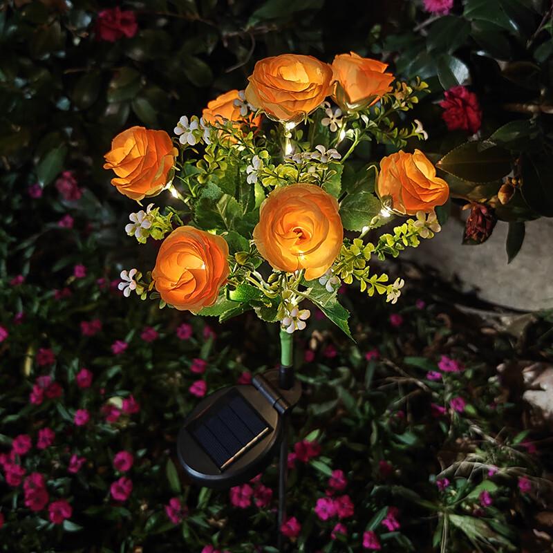 Solar Powered LED Rose Garden Stake Light