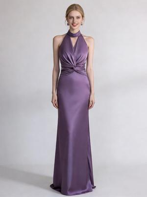 High-End French Halter Evening Gown & Bridal Robe