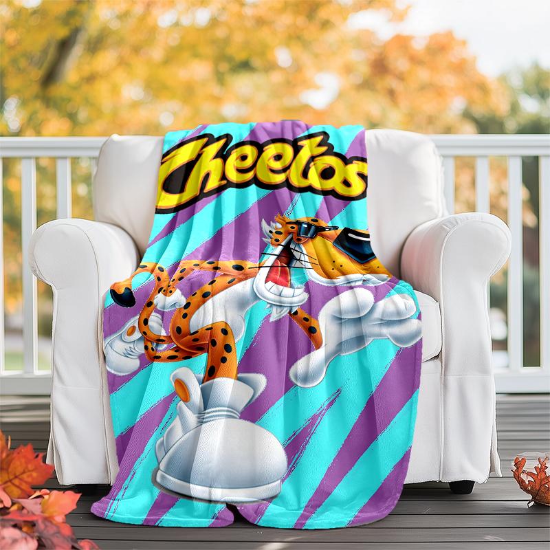 Cheetos Theme Printed Blanket - Perfect for Couch, Bed, Travel & Outdoor Use | Machine Washable, Cozy & Durable.