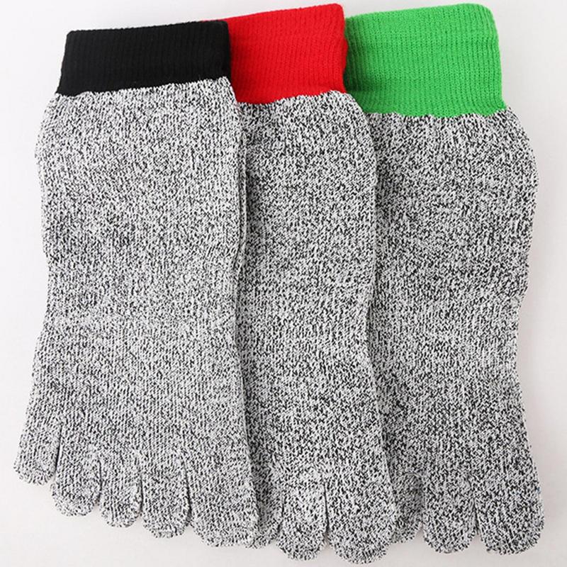 Five Finger Athletic Socks Anti-Cut Lightweight Socks Breathable Socks For Hiking Running Rock Climbing Beach Outdoor Work