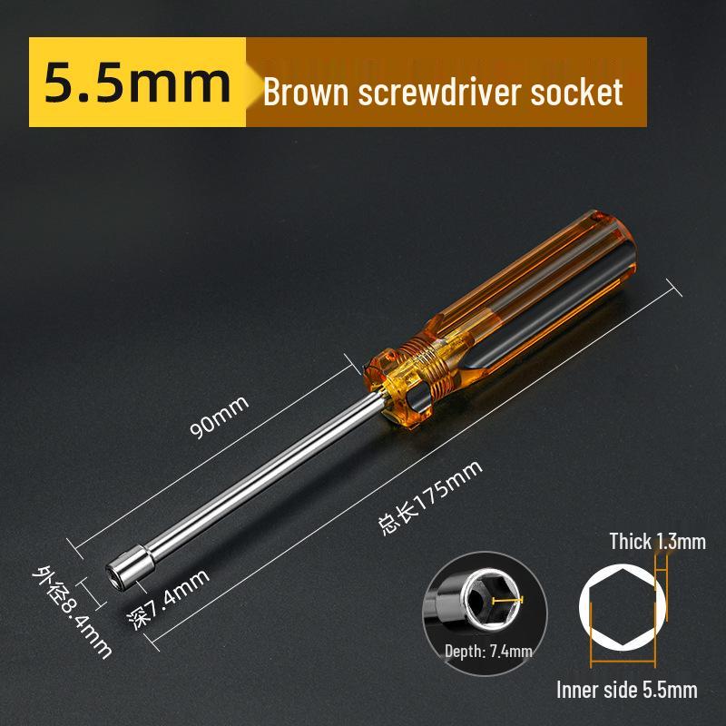 Hardened Hex Socket Screwdriver Wrench Set 4-14mm