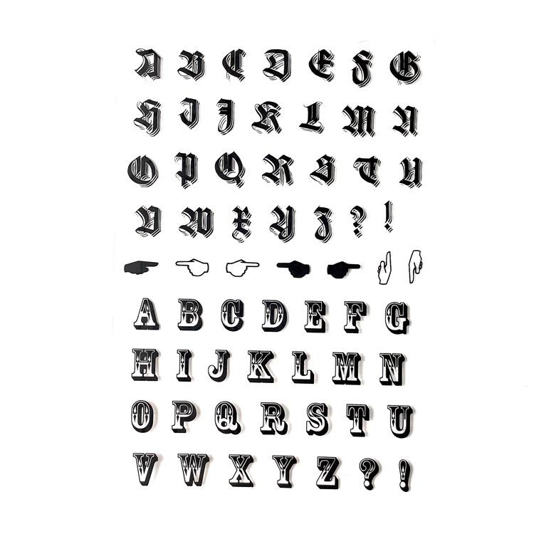 Vintage Stamp Transparent Silicone Stamp Floral Fruit Egnlish Word Building Stamp for DIY Decroative Scrapbook Journal Student