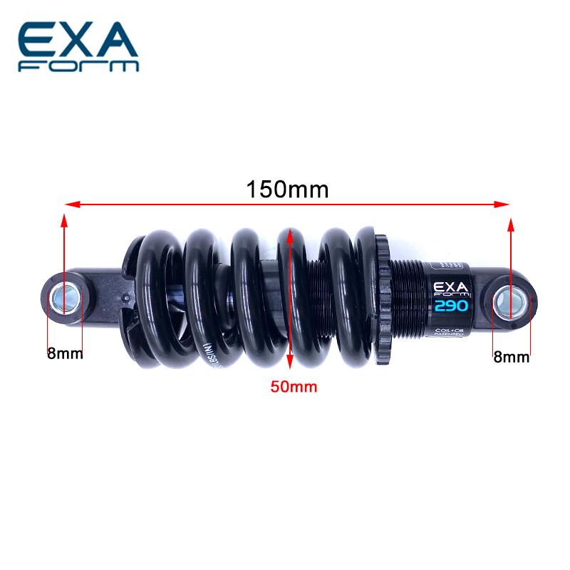 EXA Form 290 Bicycle Shock Absorber Rear Shocks 125 150 165 190mm for Downhill CX MTB Moutain Bike Electric Scooter Motorcycle
