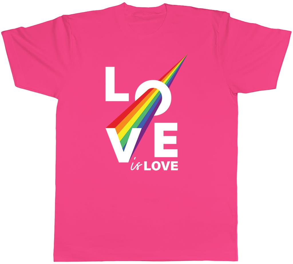 Gay Pride Month Unisexs TShirt Love Is Love Rainbow Thunderbolt Tee Gift