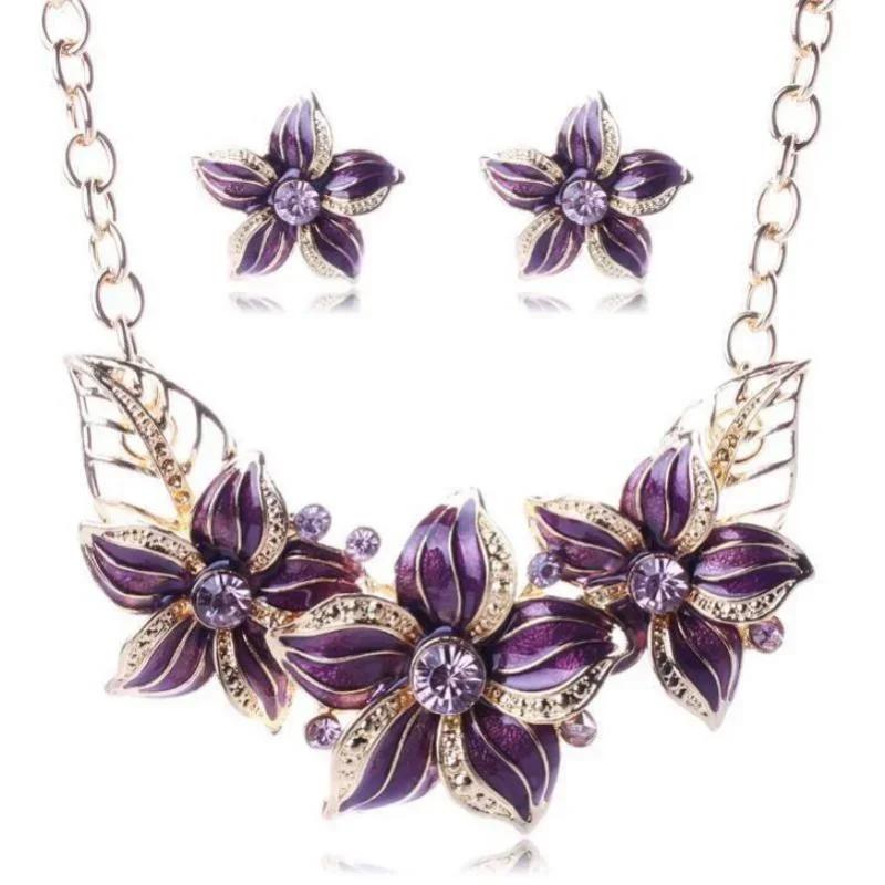 1 Set Fashion Jewelry Sets Enamel Jewelry Sets Fashion Geometric Circle Women Accessories
