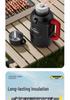 Large Capacity Stainless Steel Insulated Thermos for Outdoor & Car Use - Short, Fat Design for Hot Water, Tea Brewing, and Household Use