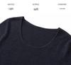 Spring 2026 Women's U-Neck Ultra-Thin Knit Base Layer Top - 100% Pure Wool Yangzi Yarn