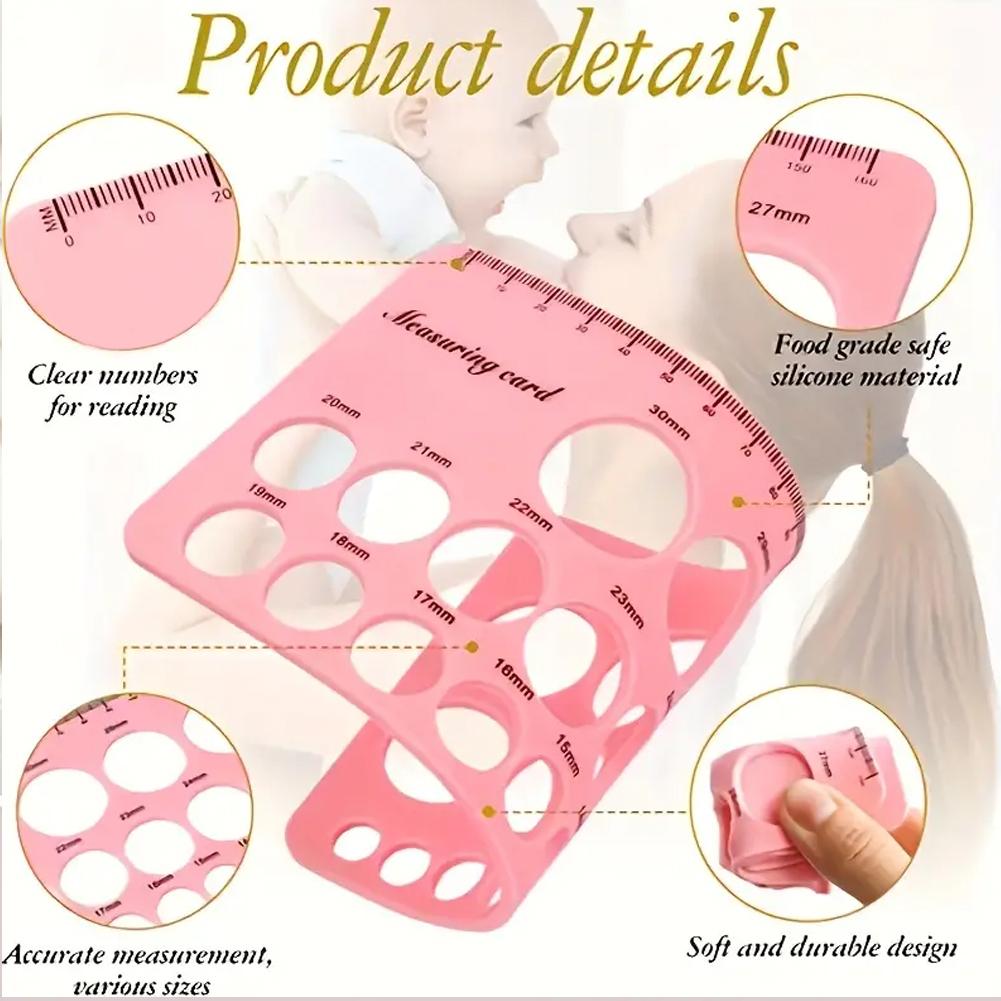 Silicone Double Sides Nipple Measuring Ruler Tool Efficient Breast Pump Feeding Supply Breastpump Accessories for New Mothe Baby