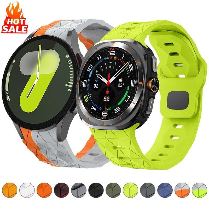 Sportowy Silikonowy Pasek do Samsung Galaxy Watch 7 Ultra 47mm 7 6 5 4 40/44mm Bransoleta do Watch 6 4Classic 43/47mm 5Pro 45mm Pasek
