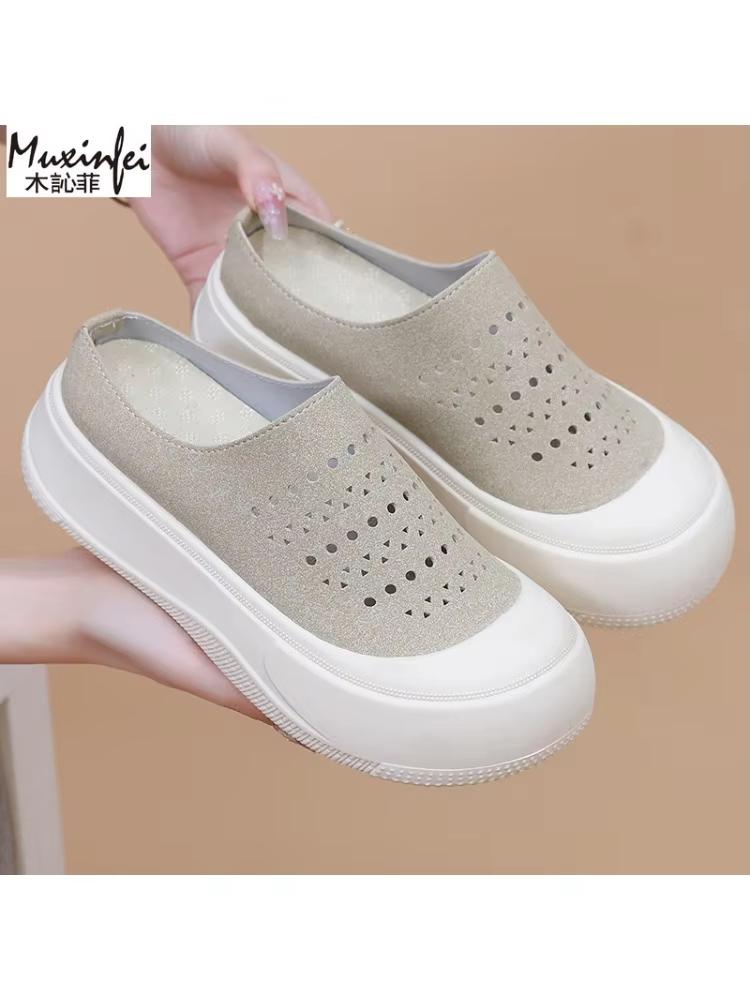 

Women S Summer Shoes Cheap Shoes Clearance Free Shipping Half Pack Sandals Women Shoes Comfort Sneakers For Women 35 серый