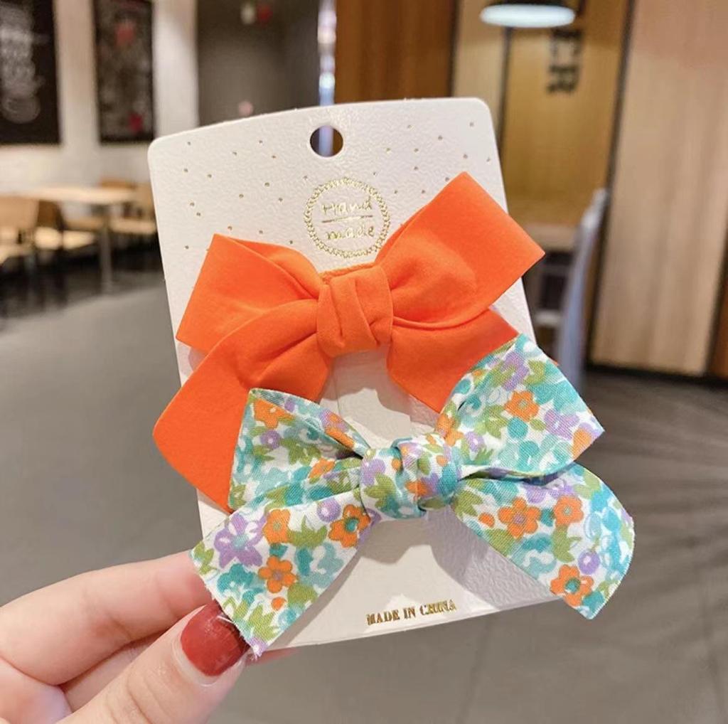 Children's Floral Bow Hairpin - Cute, Damage-Free Korean Clip Accessory