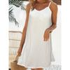 Solid Color Crew Neck Strap Dress, Slim Fit Vacation Beach Dress, Fashion Summer Casual Dress for Women, Hot Selling for Europe America