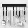 40cm kitchen hanging pole (with 8 hooks) Black