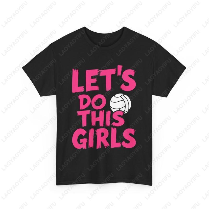 

Lets Do This Girls Volleyball TShirt Motivational Sports for Women Men Regular Short Sleeve Summer Fashion Funny Lovely Tops 4XL