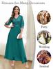 Wedtrend Long Party Dress with Split and Peacock Perfect for and Special Size Women's Sleeves, Sequins, Print, Concerts, Recitals, Weddings,