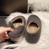 Mao Mao slippers women's winter and autumn Mao Mao slippers flat-bottomed comfortable half slippers women's cotton shoes versatile velvet single shoes