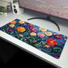 Computer-Mauspad Anime-Mausmatte xmm Große Gummi-Mausmatte Grüne Pflanze Blume Mauspad Büro-Schreibtischmatte Tastaturmatte XXL