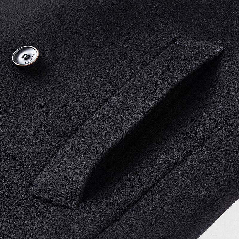 FAPAI Men's Detachable Goose Down Wool Overcoat