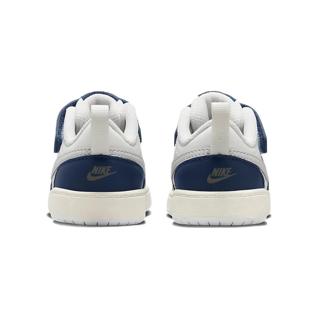 Nike Court Borough Low 2 Comfortable Durable Low-Top Walking Shoes Baby Sneakers White Blue BQ5453-121