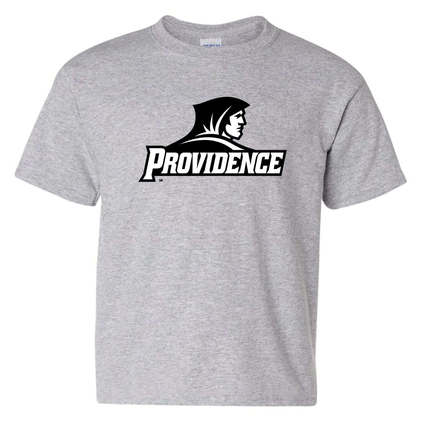 Providence Friars Primary Logo - Collegiate Youth T Shirt - Sport Grey M