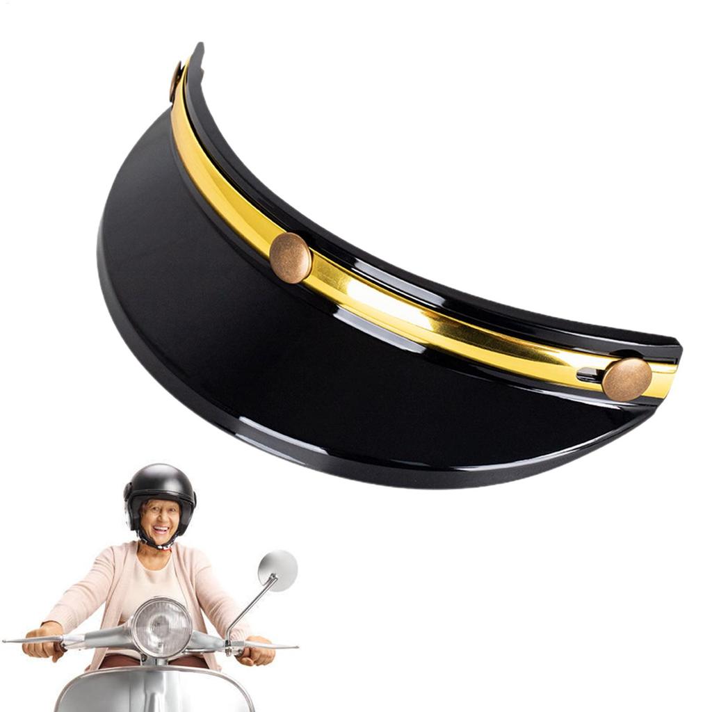 Motorcycle Hats Visor Shield UV Protection Helmets Sun Visor Easy Install Vintage Style Helmets Accessories for Motocross Half