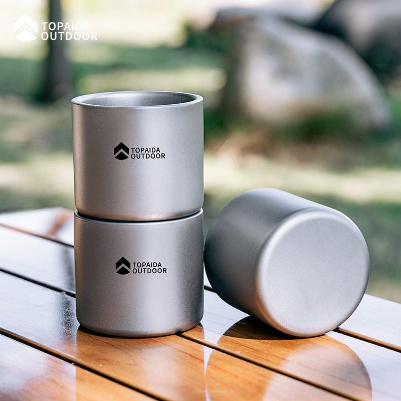 Pure Titanium Double Wall Insulated Travel Mug Coffee Tea Wine Camping Lightweight Portable Cup 75ml