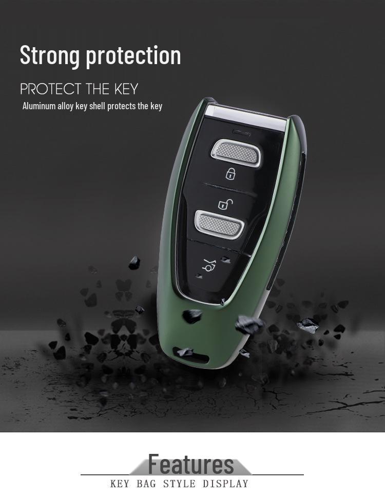 KAKTUS Cashu Car Key Case for Aston Martin DBX - Protective Shell Cover with Buckle