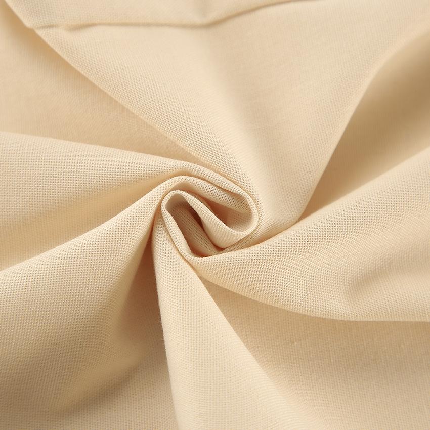 Khaki cotton and linen tube top strap-up loose trousers casual suit 1116 European and American spring and summer fashion new two-piece set