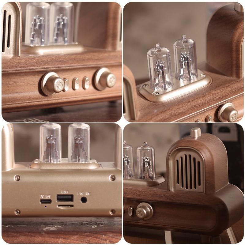 Nuovo Altoparlante Bluetooth Wireless AS33 Retro con Supporto per Chiavetta USB Ornamento da Tavolo da Esterno Compatibile Scheda Audio