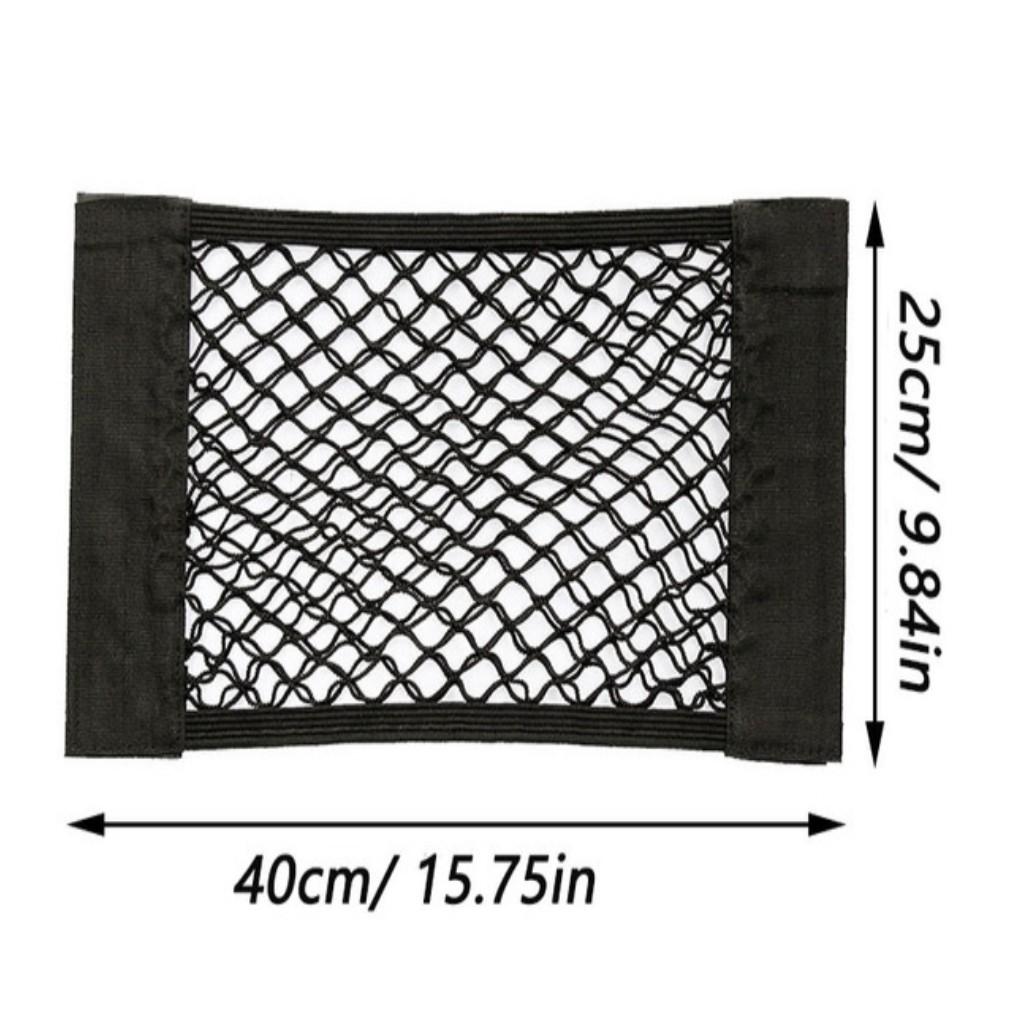 

1 шт., сетчатая эластичная сетка для багажника автомобиля, универсальная сумка для хранения, карманная клетка, автоорганайзер, сумка на спинку сиденья 25X40cm чёрный