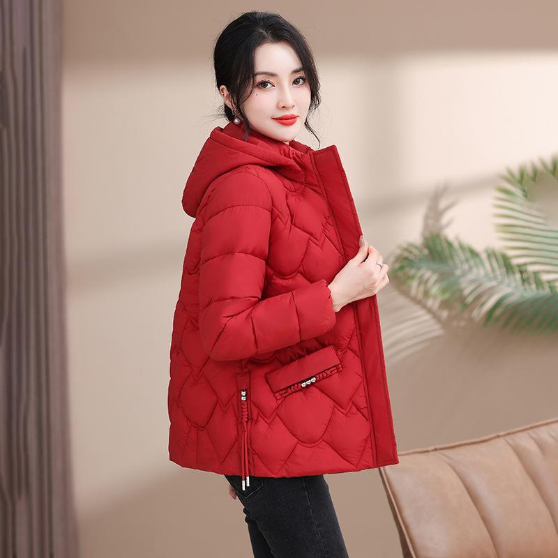 

Модная короткая утолщенная куртка с хлопковой подкладкой, зимняя теплая куртка с хлопковой подкладкой, тонкая куртка с капюшоном на пуху и хлопке 5XL-147-80 kg