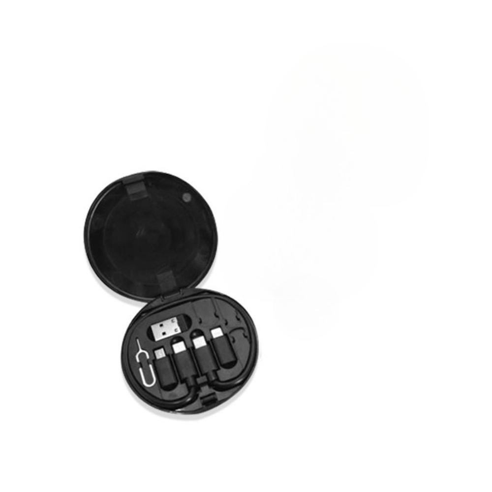 

Многопортовый USB Type C - C 60 Вт Комплект кабелей-адаптеров для зарядки Набор для преобразования USB C в Lightning чёрный