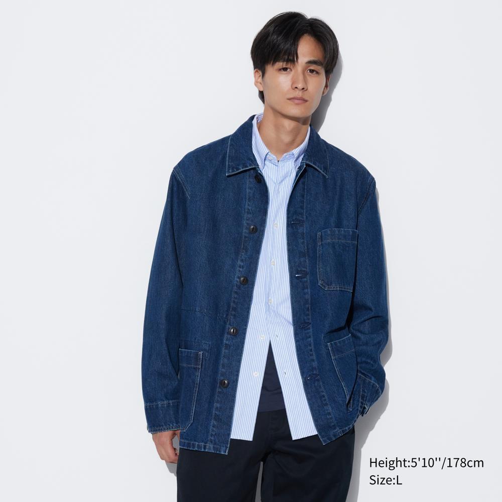 

деловая куртка UNIQLO (джинсовая ткань)