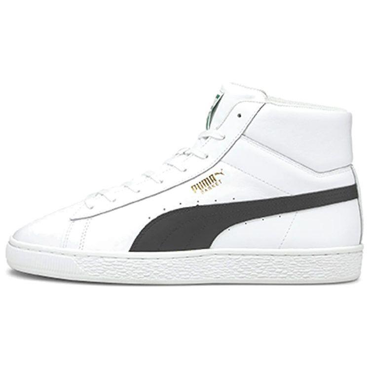 PUMA Men`s Black White Basket Mid