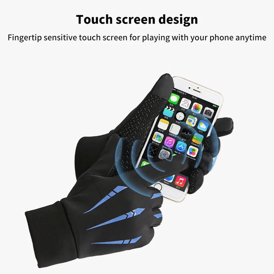 Męskie ciepłe rękawiczki jesień zima wiatroszczelne wodoodporne ekran dotykowy jazda na rowerze jazda motocyklem rękawiczki