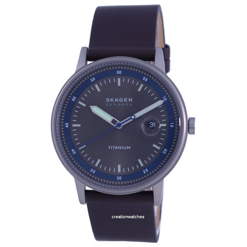

Skagen Henriksen Серый циферблат Титановые кварцевые мужские часы SKW6753