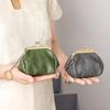 Compact Retro Women's Coin Purse - Top Layer Oil Wax Cowhide