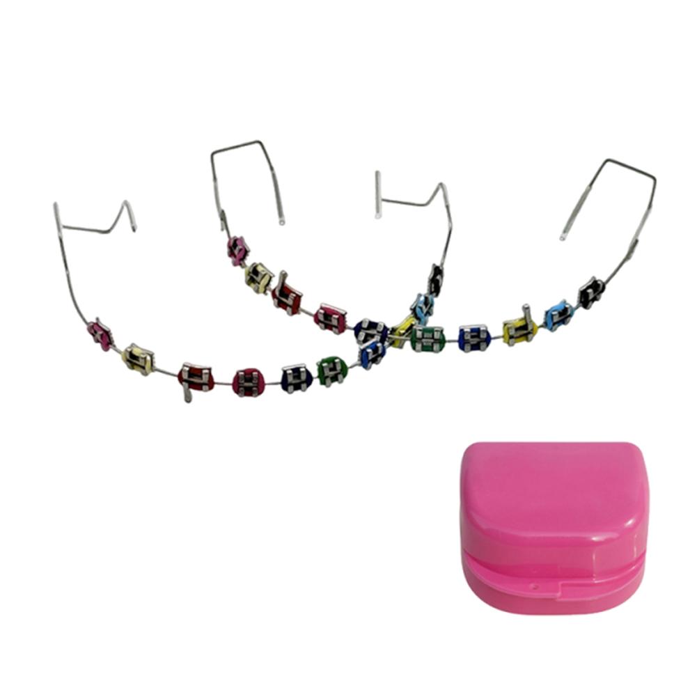New Metal Wires Bracket Dental Fake Braces With/no Storage Box Colored Dental Decor Braces Dental Fashion Decoration Dental Tool