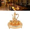 Vintage Wine Pot Set European Retro Coffee Pot Tray Kit Decorative Zinc Alloy Exquisite Carving Wine Cups for Home Party Dinner
